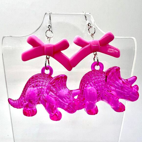 Dinosaur Earrings - Triceratops Earrings - Dino Accessories - Jurassic Park Ear - Picture 11 of 11